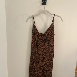 Leopard Print Midi Slip Dress | Good American